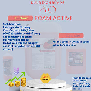 Bio Foam active - 5 lít - Dung dịch rửa xe bọt tuyết - Nước rửa xe - Ekokemika