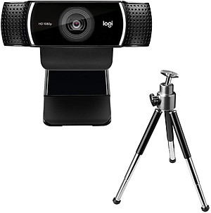 Webcam Logitech C922 Full HD 1080p - 720p/60FPS micro kép to rõ, tự động lấy nét và chỉnh sáng HD, phù hợp PC/ Laptop/ Mac - Hàng chính hãng
