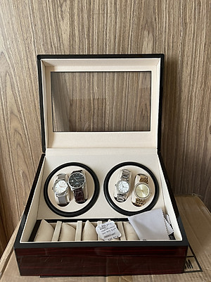 Hộp Đựng Đồng Hồ Cơ 4 Xoay Và 6 Trưng Bày Gỗ Cao Cấp