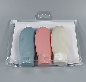Set 3 chiết mỹ phẩm, dầu gội, sữa tắm mang đi du lịch siêu tiện lợi tặng kèm túi zip