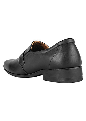 Giày tây nam da bò đế cao su SUNPOLO SKT116 phiên bản đen