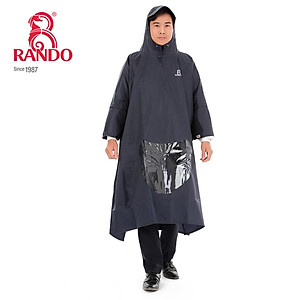 Áo mưa Poncho vải BEST có kiếng phủ đèn xe máy RANDO