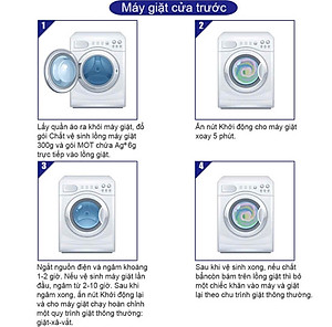 Combo 05 hộp CLS lồng máy giặt 300g Ag+