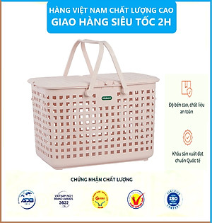 Làn nắp Hokori Việt Nhật , Làn đi sinh đựng đồ mẹ và bé , giỏ xách đi siêu thị đựng đồ siêu to - Hàng Việt Nam
