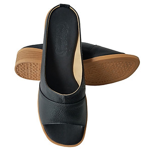 Dép Cao Gót Nữ BIGGBEN Da Bò Cao 4 Phân DCG75