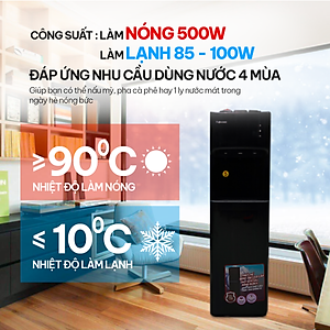 Cây nước nóng lạnh bình âm Fujihome WD606C, máy nước nóng lạnh bình hút 3 vòi, lạnh Block khóa vòi nóng an toàn tự động ngắt tiết kiệm điện - Hàng chính hãng