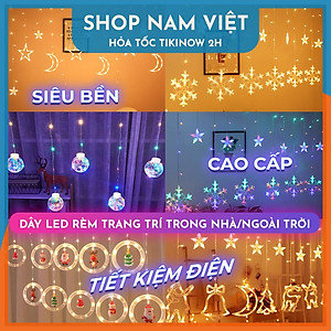 Dây Đèn LED Rèm Chống Thấm Nước Trang Trí Trong Nhà, Ngoài Trời, Năm Mới, Giáng Sinh - Chính Hãng NAVIVU