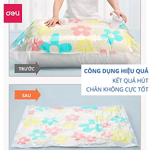 Túi Hút Chân Không Đựng Quần Áo, Chăn Ga Gối, Thú Bông Deli - Loại Dày Cao Cấp, Nhiều Hoạ Tiết, Bảo Vệ Quần Áo, Chăn Ga Khỏi Ẩm, Nấm Mốc, Chống Nước Tuyệt Đối