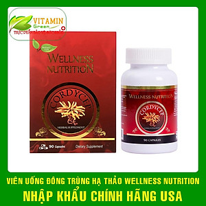 Đông trùng hạ thảo WELLNESS NUTRITION CORDICEP NATURE GIFT 90 viên | Nhập khẩu chính hãng Mỹ