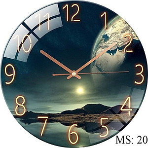 ĐỒNG HỒ TREO TƯỜNG TRANG TRÍ PHỦ PHA LÊ KT 35 CM(MS 19)