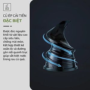 Máy Ép Chậm Olivo SJ196 – Ống Tiếp Nguyên Liệu Lớn 13cm – Động Cơ AC Cao Cấp
