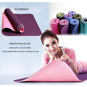 Thảm Tập YoGa TPE Cao Cấp 6 mm Loại Dày 2 Lớp GroFa - Chính Hãng