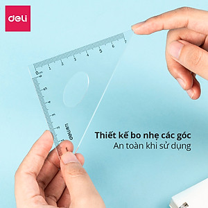Bộ Thước Kẻ Thước Đo Độ Eke Học Sinh Deli - Bộ Dụng Cụ Học Tập 4 Chiếc  - 79529 79530