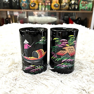 [SƠN MÀI LOẠI 1] Hủ cắm bút sơn mài - Quà Tặng Quà Lưu niệm - Trang trí Decor size 11x7 cm