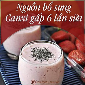 1KG Hạt Chia Đen Hữu Cơ Real Food Cải Thiện Tiêu Hóa, Dùng Cho Sinh Tố & Nước Uống (Tặng Hạt Chia)
