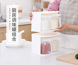 Kệ nhựa đựng hộp gia vị Inomata 2 màu - Hàng nội địa Nhật Bản