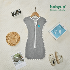 Nhộng chũn cho bé cao cấp Babyup. Nhộng ngủ cho trẻ sơ sinh Giúp bé ngủ ngon, sâu giấc, chống giật mình - Nhộng ngủ Vải cotton co giãn 4 chiều, mềm mại thoáng mát - Có khóa kéo 2 chiều