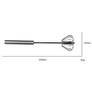 Dụng Cụ Đánh Trứng Cầm Tay Dạng Ấn Trục Xoay Tự Động - Chất Liệu Thép Không Gỉ 304 Cao Cấp - Chính Hãng MINIIN