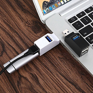 Bộ chia HUB USB 3 cổng tốc độ cao cho Máy tính, Laptop, PC, Tivi, Ô tô, xe hơi, thiết bị ngoại vi nhỏ gọn USB3.0/2.0 - Hàng chính hãng