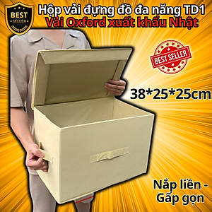 [Loại Xịn - Xuất Khẩu] Bộ 2c Hộp Vải Đựng Đồ Đa Năng TD1 – Túi Vải Đựng Quần Áo Chăn Màn Phong Cách Thụy Điển Sang Trọng, Lịch Sự – Hàng Chính Hãng