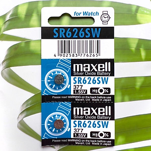 Vỉ 5 Viên Pin Đồng Hồ SR626SW / 377 Maxell Nhật Bản 1.55V Cho Đồng Hồ Đeo Tay