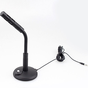 USB/3.5mm Computer Microphone, Plug & Play Desktop Omnidirectional Condenser PC Laptop Mic, with Independent Switch for Voice/Video Chat Conference