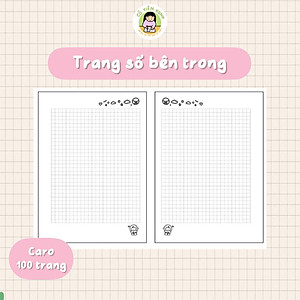 Sổ Tay Lò Xo A5 Kẻ Ô Vuông 100 Trang 100gsm - Cô Tiên Xanh - Cửa Hàng Bánh Kẹo