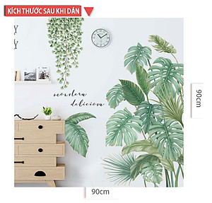 Sticker Giấy Dán Tường Decal Dán tường Mẫu Hoa Lá Cực Xinh ZH007