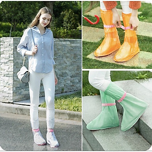Ủng bọc giày đi mưa cổ cao CÓ ĐẾ CHỐNG TRƠN TRƯỢT loại cao cấp dùng cho cả nam và nữ