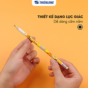 Hộp 10 Bút chì gỗ Thiên Long Điểm 10 TP-GP05 - Độ cứng HB - Viết êm, ngòi mềm hạn chế gãy