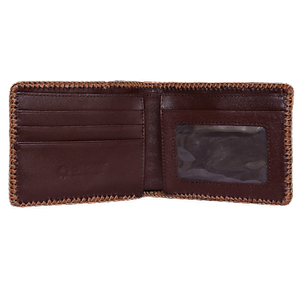 Ví nam da cá sấu đan viền bụng nhiều màu HJ92254-2711-2712-2713-2715 