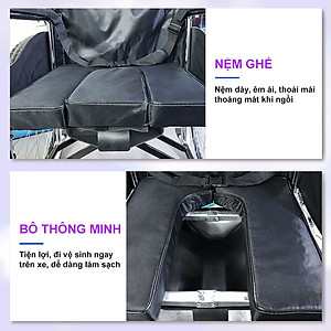 Xe lăn tay ngã lưng 6 nấc, có đệm và bô vệ sinh - NIKITA N213-1