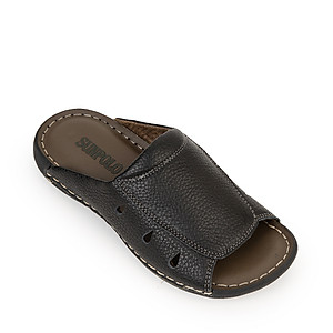 Dép nam quai ngang da bò cao cấp đế cao su SUNPOLO DQN025