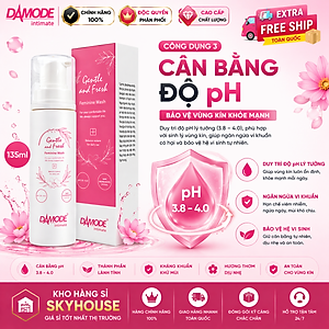 Dung dịch vệ sinh phụ nữ GENTLE FRESH độc quyền DAMODE chai 135ml dung dịch vệ sinh phụ nữ tốt nhất chính hãng Hàn Quốc