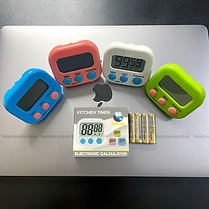 Đồng Hồ Bấm Giờ Đếm Ngược Pomodoro 99 Phút Hẹn Giờ Nấu Ăn Học Tập Hút Nam Châm 4 Màu TẶNG 2 PIN
