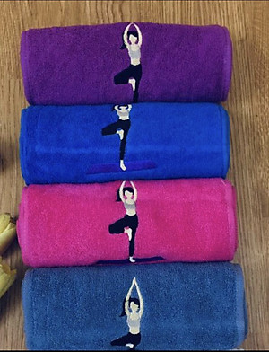 Khăn lau mồ hôi tập Yoga,Khăn cotton thể thao lau siêu  thấm mồ hôi (ảnh và video thực tế)