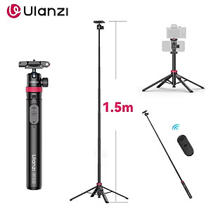 Ulanzi MT-44 / MT-44B - Tripod Mini Cho Máy Ảnh, Điện Thoại, Bluetooth Tải Trọng 1.5 Kg, Chiều Cao Tối Đa 109cm- Hàng chính hãng