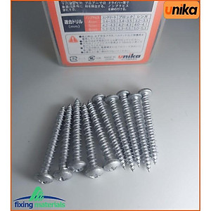 Túi 10 con vít bê tông UNIKA không dùng tắc kê nhựa (Thương hiệu Nhật, SX tại TQ)