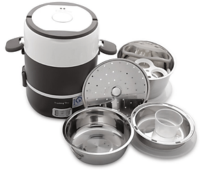 Hộp Cơm 3 Tầng Giữ Nhiệt Inox An Toàn – Hộp Đựng Cơm Cắm Điện 3 Tầng Cao Cấp Văn Phòng Đựng Thức Ăn Chính Hãng