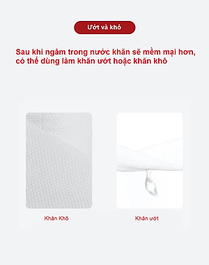 Túi 20 Khăn Giấy Nén Hàn Quốc Cao Cấp Loại Dày 2 Lớp 20*20cm - Hàng Chính Hãng