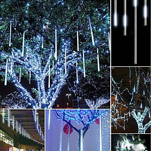[Trang Trí Đẹp] Bộ Đèn Led Sao Băng KhoNCC Hàng Chính Hãng - Treo Trên Cao Đủ Màu 8 Ống 50 Cm - Chống Nước Để Ngoài Trời - KLM-8LSB5T