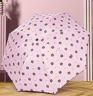 Dù Đi Mưa Gấp Gọn Hình Gấu 2 Lớp Chống Thấm Tốt - Hàng chính hãng