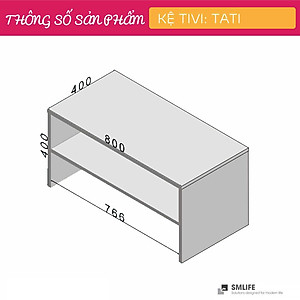 Kệ TV phòng ngủ thiết kế đẹp bằng gỗ công nghiệp SMLIFE Tati