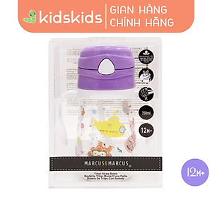 Bình uống nước có ống hút cho bé Tritan Marcus & Marcus, từ 12 tháng