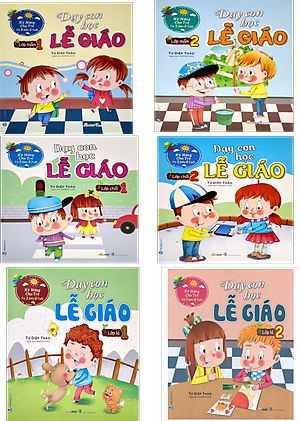 Combo  Dạy Con Học Lễ Giáo - 6 Cuốn - Tứ Diệp Thảo - Tái Bản - Vanlangbooks