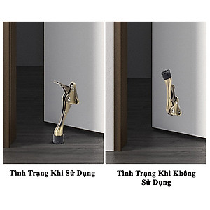 Chặn Cửa Móng Ngựa Có Lẫy Gạt KUNBE Chốt Chặn Cửa Đế Cao Su Chống Va Đập Cửa Hiệu Quả