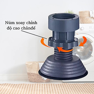Bộ 04 chân đế cao su đa năng - HT SYS - Đế chống rung máy giặt - Đế chống ồn máy giặt, máy sấy,tủ lạnh, bàn ghế 