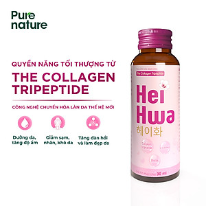 Collagen HeiHwa Dạng nước 1.500mg Collagen Tripeptide nhập khẩu từ Hàn Quốc, hấp thu nhanh giúp đẹp - Hộp 5 chai 30ML