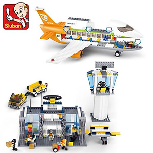Mua Đồ Chơi Lắp Ráp Kiểu LEGO Sân Bay Cảng Hàng Không Sluban Model