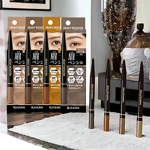 Bút Chì Sáp Kẻ Lông Mày Chống Trôi Lõi Siêu Mịn Kissme Heavy Rotation Eyebrow Pencil (0,09 G)